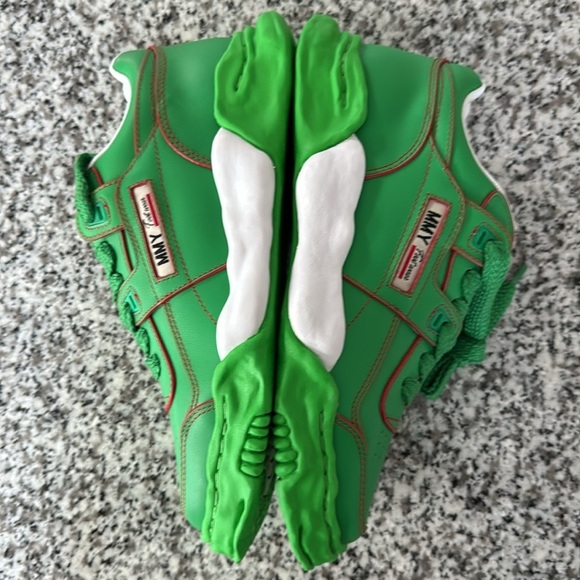 Maison Mihara Yasuhiro Mens Green Leather Parker Chunky Sole Low Top Sneakers - Picture 9 of 14